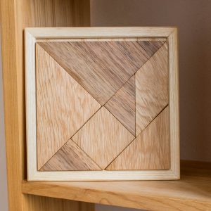 tangram, chêne et noyer