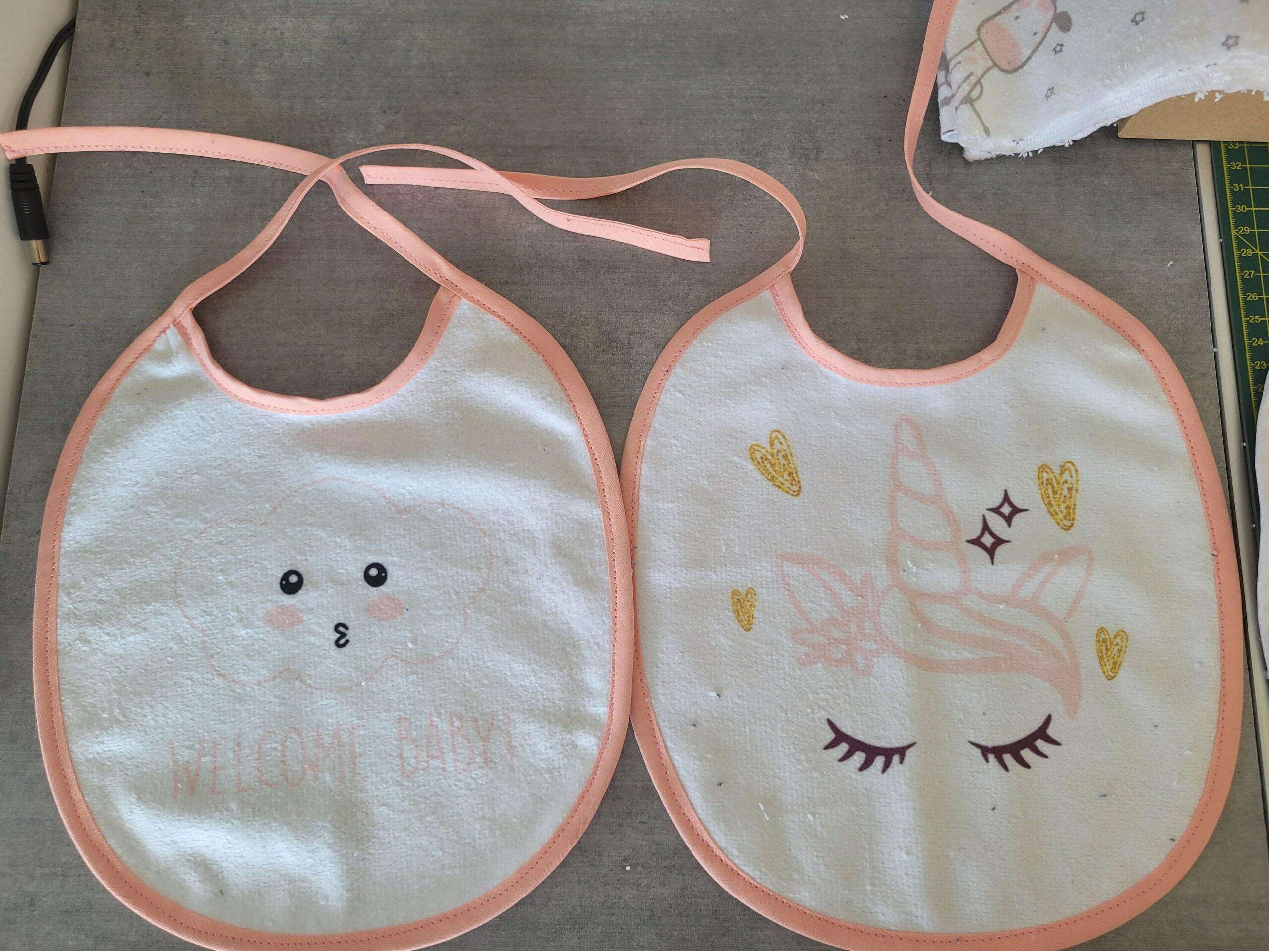 Bavoir bebe licorne (lot de 2)