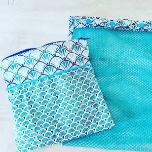 Pochette de lavage filet blue