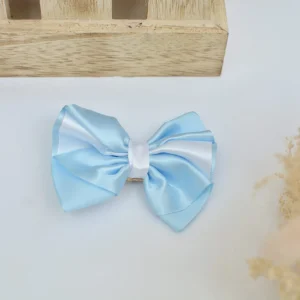Barrette nœud ruban Bleu ciel